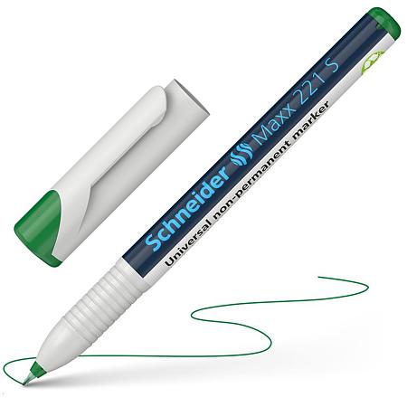 Marker nepermanent Schneider OHP 221, verde, 0.4 mm