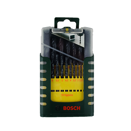 Set 19 burghie Bosch HSS-R, mandrina standard, pentru metal, 1-10 mm