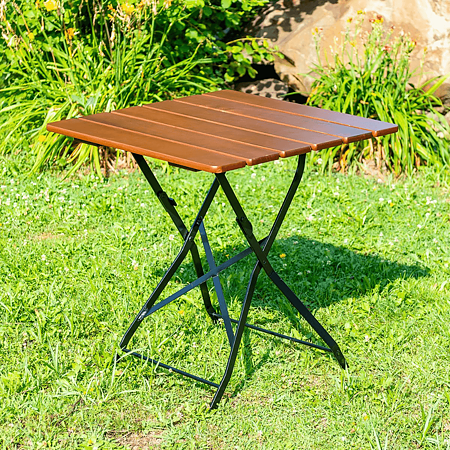 Masa patrata gradina Bucin Mob Clasic, lemn masiv salcam, maro, 70 x 70 cm