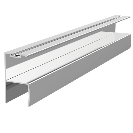 Profil maner Y cu perie, aluminiu, anodizat mat, 2.5 m