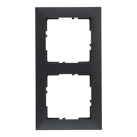 Rama de aparataj Legrand, New Suno, 2 module, PVC, gri inchis
