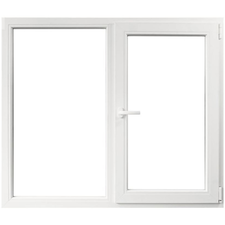 Fereastra PVC, 5 camere, deschidere dreapta oscilobatant, alb, 136 x 116 cm 