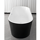 Cada baie freestanding Sanotechnik, ovala, negru, 170 x 75 x 58 cm