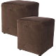 Taburet Cube tapiterie stofa N10 maro 45x38x38 cm