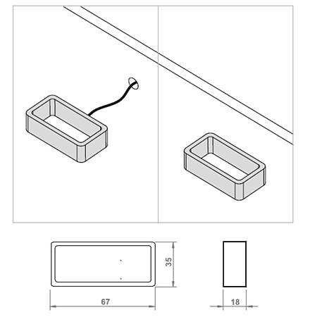 Lampa LED ADA, carcasa aluminiu, lumina alb rece, 35 x 18 x 67 mm. Lampa LED ADA, carcasa aluminiu, lumina alb rece, 35 x 18 x 67 mm.