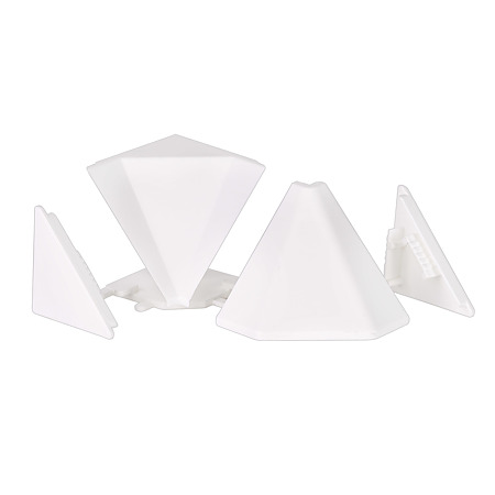 Set colturi interioare profil inaltator blat de bucatarie, plastic, alb, 2 bucati