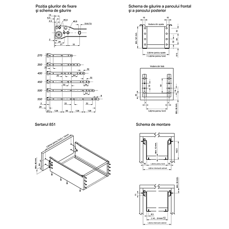 Glisiera Metalbox Alba FGV H=150 mm 450 mm