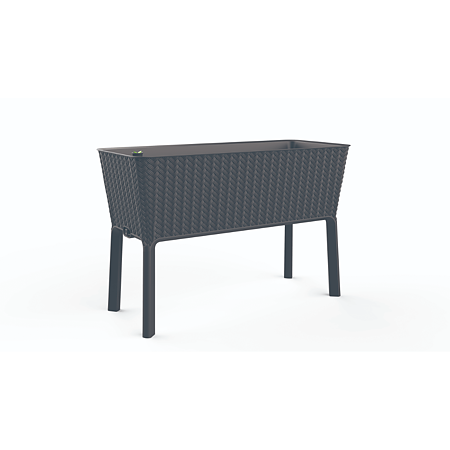 Jardiniera cu picioare Keter, plastic, maro, 120 l