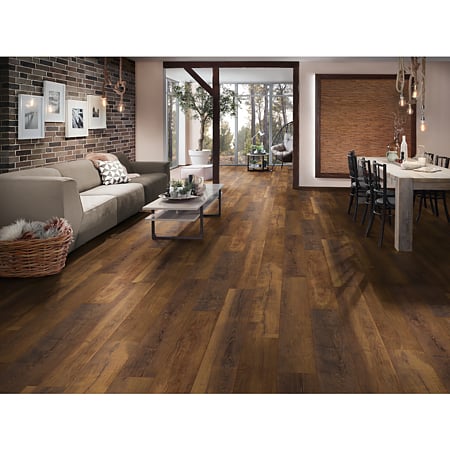 Parchet laminat 10 mm Kronospan Atlantic K411 Laguna Oak, nuanta inchisa, clasa de trafic 33, twin click + si 1click2go pure +, 1288 x 195 mm