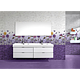 Faianta decorativa Purple HL-A, finisaj lucios, structura iesita in relief, multicolor, 60 x 30 cm