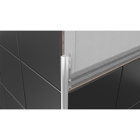 Profil colt exterior pentru faianta Set Prod PVC tare, bej marmorat, 2,5 m