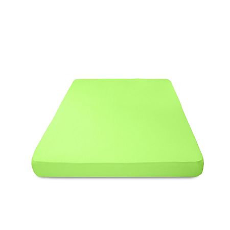 Husa saltea Jersey verde, cu elastic, bumbac 100%, 160 x 200 cm