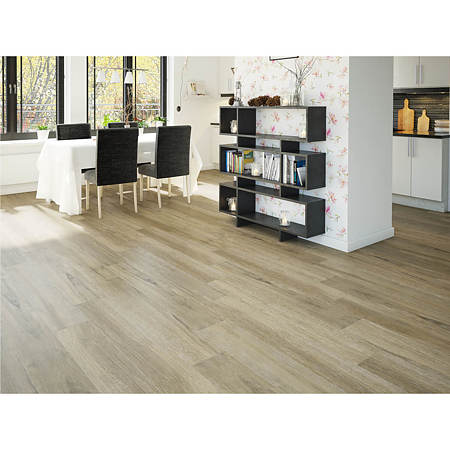 Gresie portelanata exterior/interior KAI Aspen Brown, rectificata, mat, decor parchet, maro, 20 x 120 cm