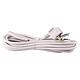 Cablu de alimentare cu stecher Emos, 3 x 1.5 mm2, alb, 5 m