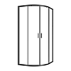 Inchidere dus Radaway Alienta Black A, culisant, sticla 5 mm, Easy Cleen, 90 x 90 x 1900 cm