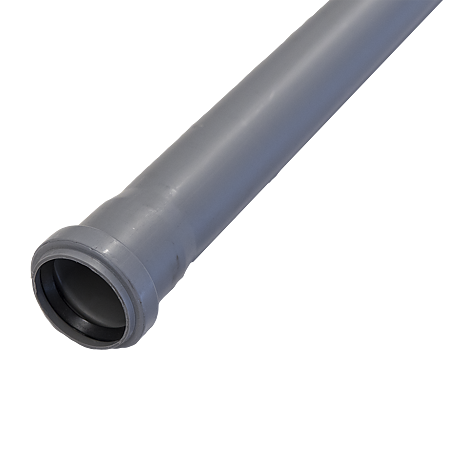 Tub PP Valrom, gri, diametru 50 mm, lungime 1 m
