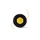 Tambur motocositoare, buton galben, 11x11x9 cm