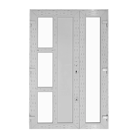 Usa PVC pentru intrare, alb, 120 x 205 cm, stanga