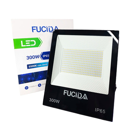Proiector LED Fucida 300W, 27000 lm, 6500K, IP65, lumina rece, aluminiu, 36.5x30.5x6 cm