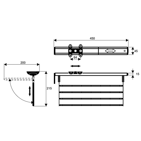 Suport pentru pantaloni cu inele, aluminiu, argintiu, 450 x 215 x 81 mm Suport pentru pantaloni cu inele, aluminiu, argintiu, 450 x 215 x 81 mm