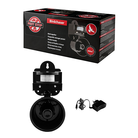 Dispozitiv pentru alungarea pasarilor Pest Stop, 220V AC, 400 mp Dispozitiv pentru alungarea pasarilor Pest Stop, 220V AC, 400 mp