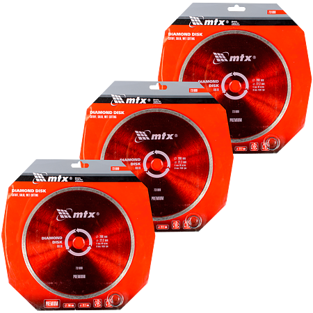 Disc diamantat pentru taiere umeda MTX PREMIUM, 200 x 22,2 mm
