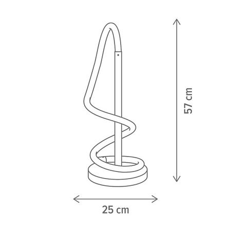 Veioza LED Klausen Fiora TL1, KL148022, 13W-27W-13W, 3000K-4500K-6500K, alb