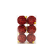 Set 6 globuri de lux, decorative de Craciun, polistiren, rosu, 6 cm