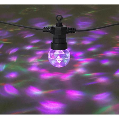 Ghirlanda luminoasa exterior, party lights, 10 LED-uri RGB, 7.5 m