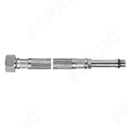 Racord flexibil cap lung Ferro WBS23, inox, 1/2 inch, M10 x 1 inch, 35 cm