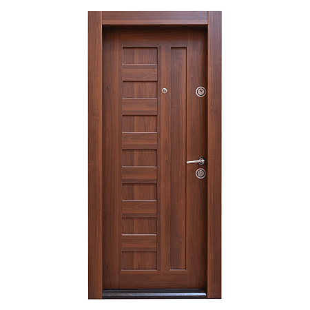 Usa metalica intrare Arta Door 410, cu fete din MDF laminat, 880 x 2010 mm, deschidere stanga, culoare nuc
