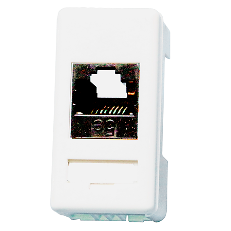 Priza date RJ45 Cat 5E UTP SYSTEM alb, Gewiss GW20271, 1 modul Priza date RJ45 Cat 5E UTP SYSTEM alb, Gewiss GW20271, 1 modul