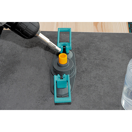 Carota diamantata cu ax Wolfcraft, pentru ceramica, cu burghiu, 10 mm 