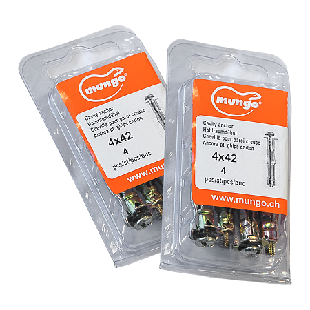 Ancora pentru gips si carton, 4 x 42 mm, 4 buc Ancora pentru gips si carton, 4 x 42 mm, 4 buc