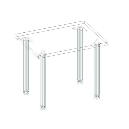 Masa de bucatarie cu picioare cromate reglabile blat 36, ferrara, 90 x 66 cm Masa de bucatarie cu picioare cromate reglabile blat 36, ferrara, 90 x 66 cm