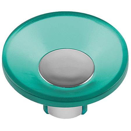 Buton Cupa Teko 8144-B, plastic, verde, 48 mm