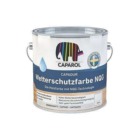Vopsea pentru lemn/tabla Caparol Capadur Wetterschutzfarbe NQG, exterior, alb, 700 ml