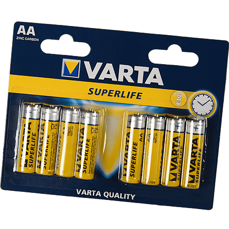 Baterie Varta Superlife Micro, R3 / AA, Zinc-Carbon, 8 buc