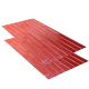 Tabla cutata, cuta H=7mm, culoare: rosu RAL 3011, dimensiune: 0,958 x 2 m, grosime 0,25 mm