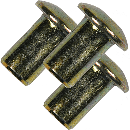 Piulita infundata rotunda, otel zincat galben, D: 15, M6 x 15 mm