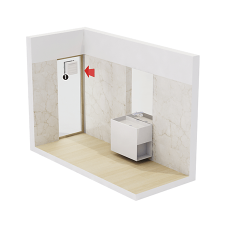 Ventilator axial cu temporizator Styl 150WC, Dospel, D 150 mm, 20W, alb