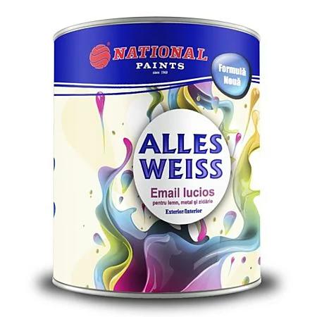 Email alchidic ALLES WEISS, pentru metal/lemn/zidarie, interior/exterior, pe baza de solvent, verde chroma, 3.5 l