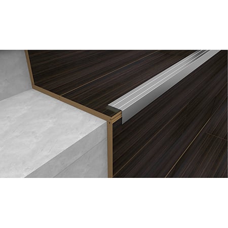 Profil pentru treapta SET S45 BLK, aluminiu, autoadeziv, negru, 1 m