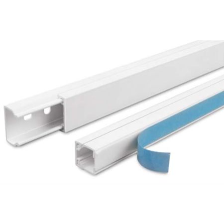 Canal pentru cablu cu banda autoadeziva Dietzel, 25 x 16 mm, 2 m, alb, PVC ignifugat
