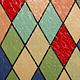 Folie autocolanta vitraliu 11-2275 din PVC, model cu romburi, multicolor, 45 cm x 15 m