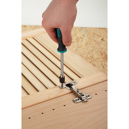 Surubelnita lunga + adaptor pentru biti Wolfcraft, 197 mm