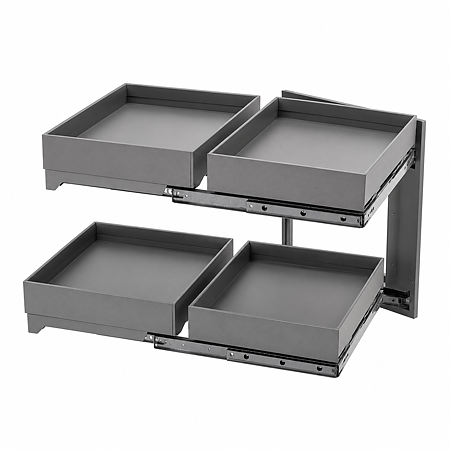 Set 4 cosuri Fly Box, antracit, 45 mm 