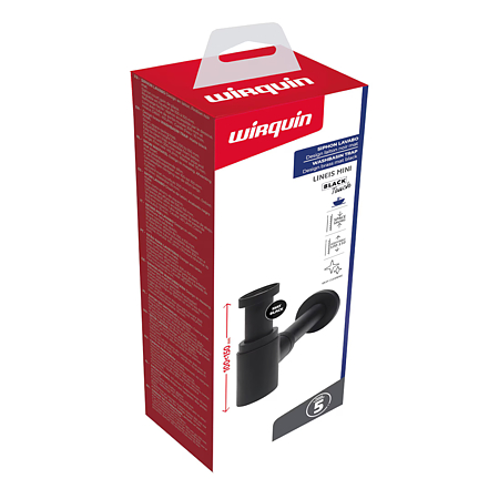Sifon lavoar Wirquin Lineis Mini, rigid, fara ventil, alama, alb, debit 40l/min, Ø 1''1/4 x 32mm
