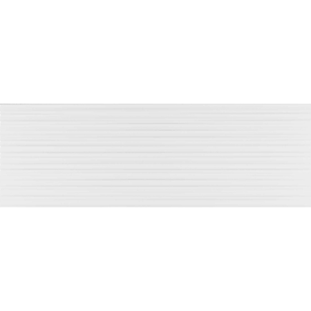 Faianta baie Kai White Lines, alb, mat, uni, 75.5 x 25.5 cm