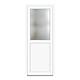 Usa PVC secundara, alb, 78 x 190 cm, dreapta, geam 1/2